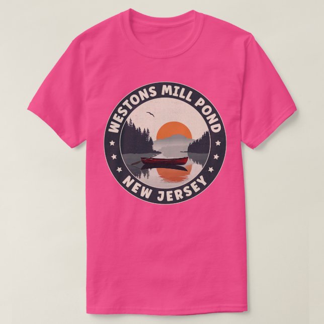 T-shirt Westons Mill Pond New Jersey Sunset (Design devant)