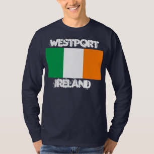 T-shirt Westport, Irlande avec drapeau irlandais