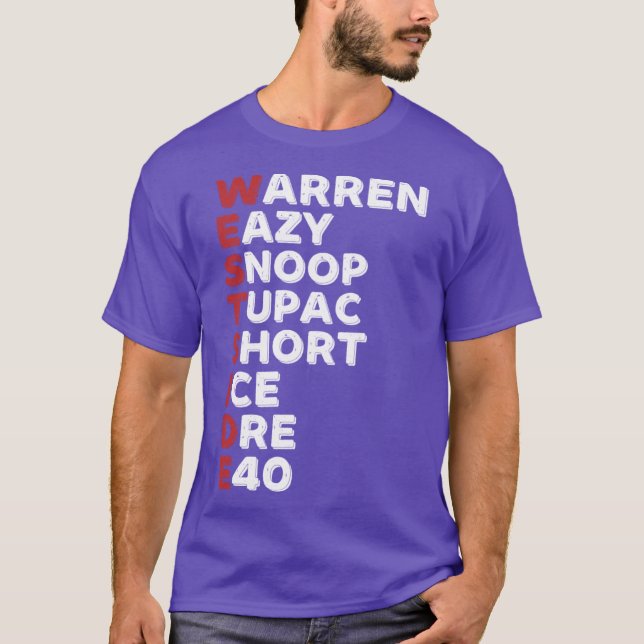T-shirt Westside Hip Hop Rap Music Legends girl family boy (Devant)