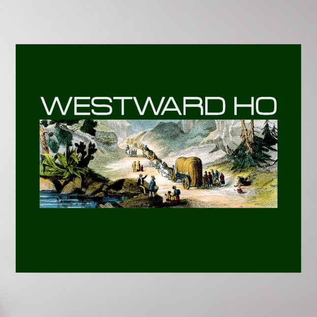 T-SHIRT Westward Ho Poster (Vorne)
