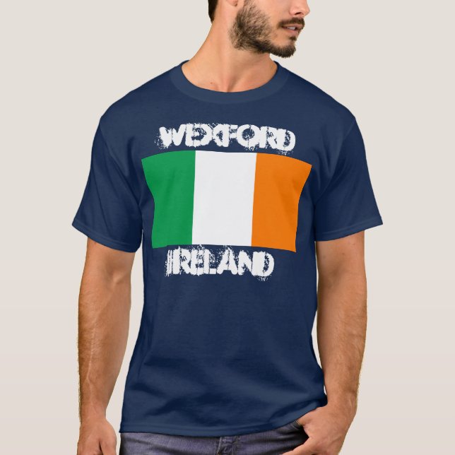 T-shirt Wexford, Irlande avec drapeau irlandais (Devant)