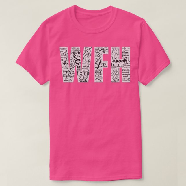 T-shirt WFH Travail à partir du Cloud Word à domicile (Design devant)