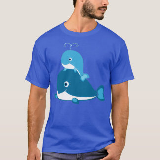 T-shirt Whale Mom and Baby Whales