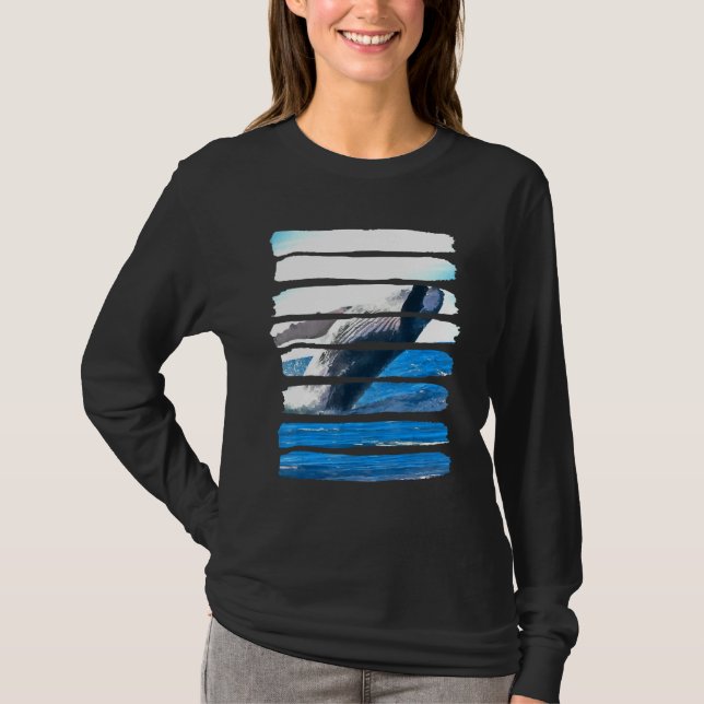 T-shirt Whale Underwater Ocean Sea Nature Animal Leisure F (Devant)