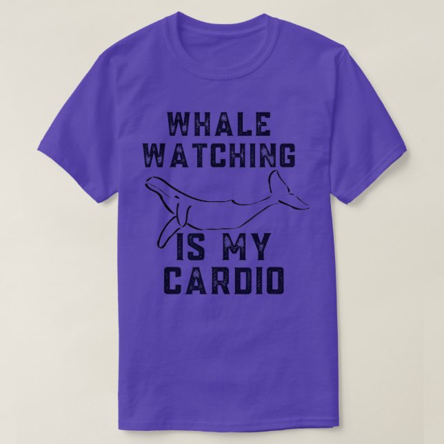 T-shirt Whale Watching est mon cadio (Design devant)