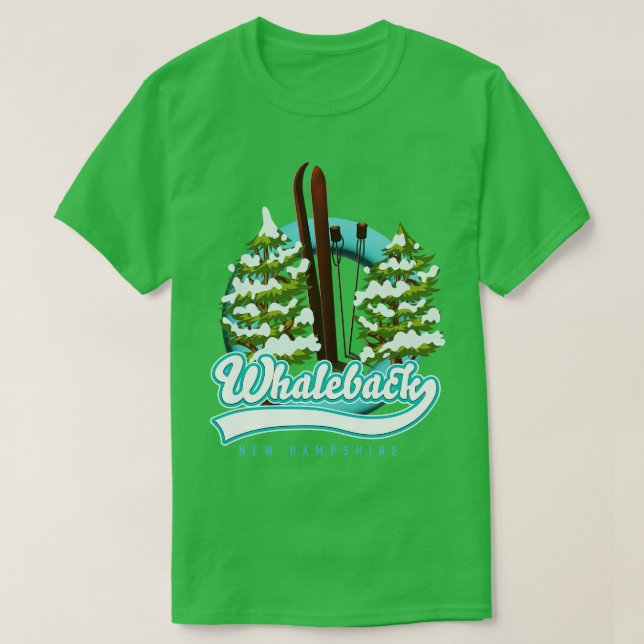 T-shirt Whaleback New Hampshire retro ski (Design devant)