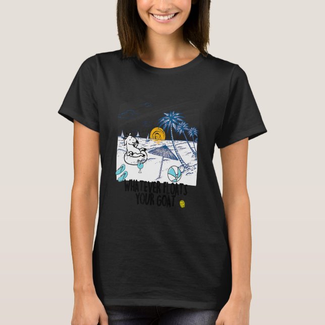 T-shirt Whatever Floats Your Goat Goat River Floating   (Devant)