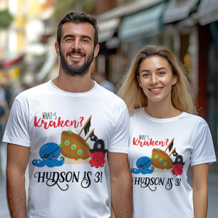 T-shirt "What's Kraken" Anniversaire du Pirate d'Octopus
