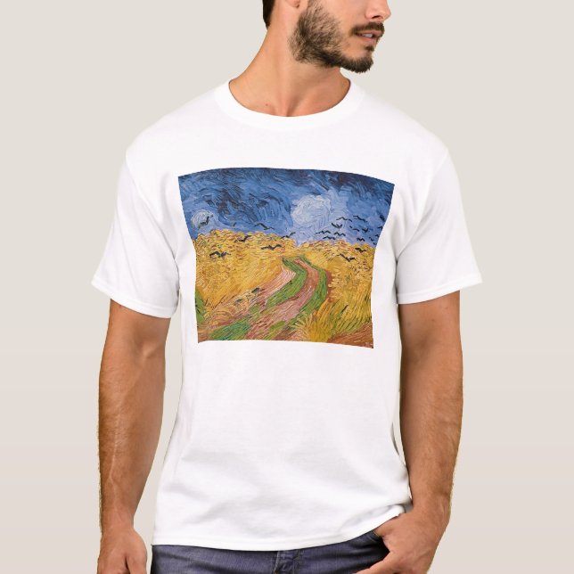 T-shirt Wheatfield de Vincent van Gogh | avec des (Devant)
