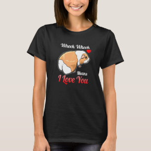 T-shirt Wheek Wheek Signifie Que Je T'Aime Guinéen Cochon