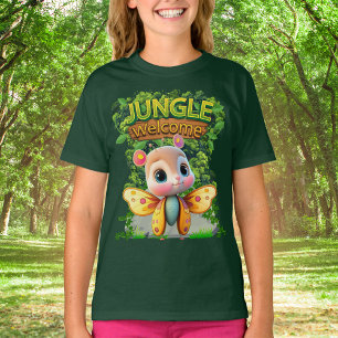 T-shirt Whimsical Butterfly Wildlife Animal Character 🦋