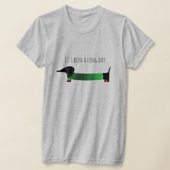 T-shirt Whimsical Dachshund Long Day (Poser)