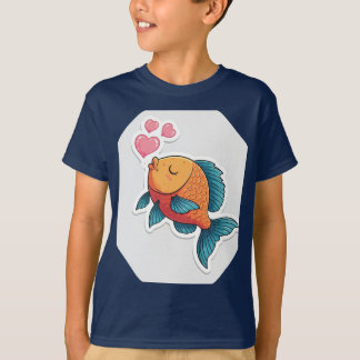 T-shirt Whimsical Fishy Love