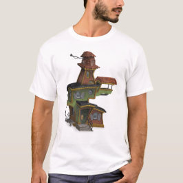 T-shirt Whimsical Haunted House Illustration