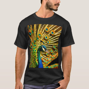 T-shirt "WhimsiPlume : Ethéal Peacock Apparel"
