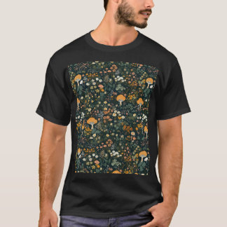 T-shirt Whimsyland Cartoonish Orange and White Floral Fore