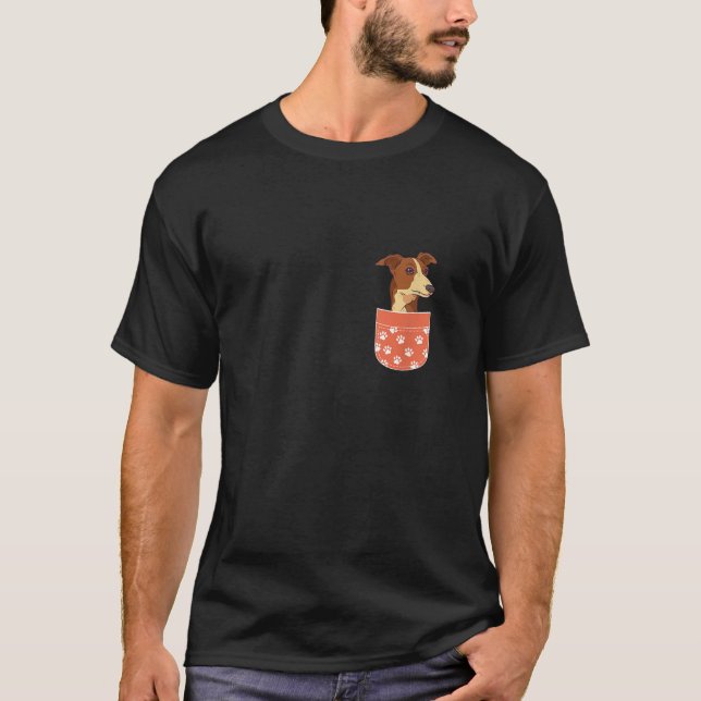 T-shirt Whippet Pocket Whippet Propriétaire Whippet Maman  (Devant)