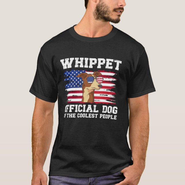 T-shirt Whippet US Drapeau Whippet Lover Whippet propriéta (Devant)