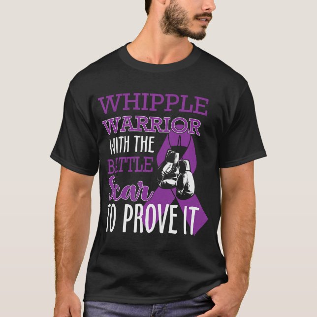 T-shirt Whipple Guerrier Avec Bataille Scar Cancer Pancréa (Devant)