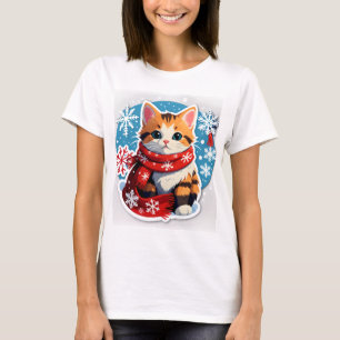 T-shirt Whisker Wonderland - Jolie chemise de chat d'hiver