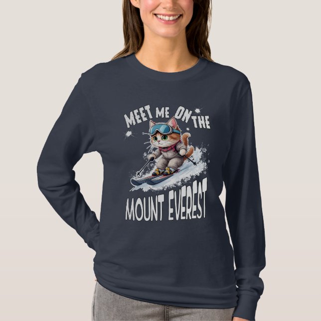 T-shirt Whiskers, le chat d'aventure sans peur - Manche lo (Devant)