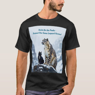T-shirt Whiskers Montagne : Felini rencontre le léopard de