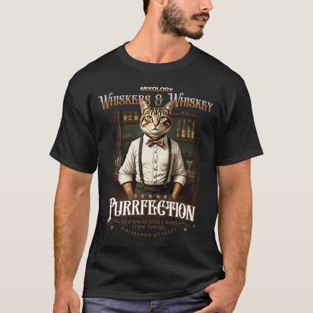 T-shirt Whiskers & Whiskey Mixologist (Devant)