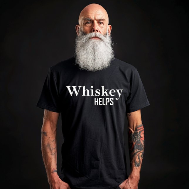 T-shirt Whiskey aide les citations d'alcool amusantes (Créateur téléchargé)