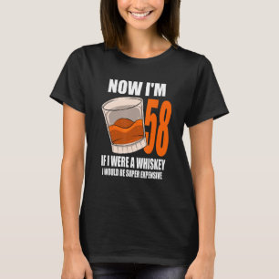 T-shirt Whiskey Birthday Party 58 Année Si J'Étais Un Whi