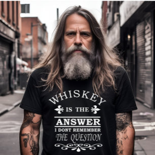 T-shirt Whiskey cite d'étranges paroles d'alcool