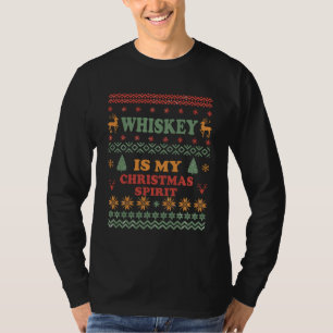 T-shirt Whiskey est mon esprit de noël drôle pull moche