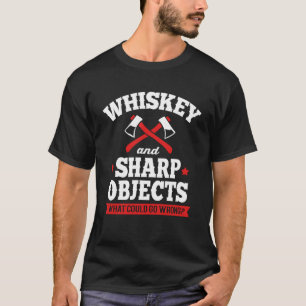 T-shirt Whiskey Et Sharp Objets Ax Jetant