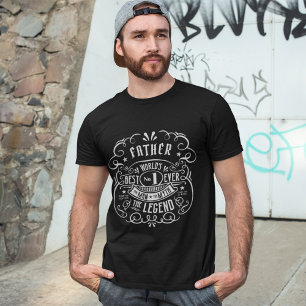 T-shirt Whiskey Homme Étiquette Mythe Légende Père Personn