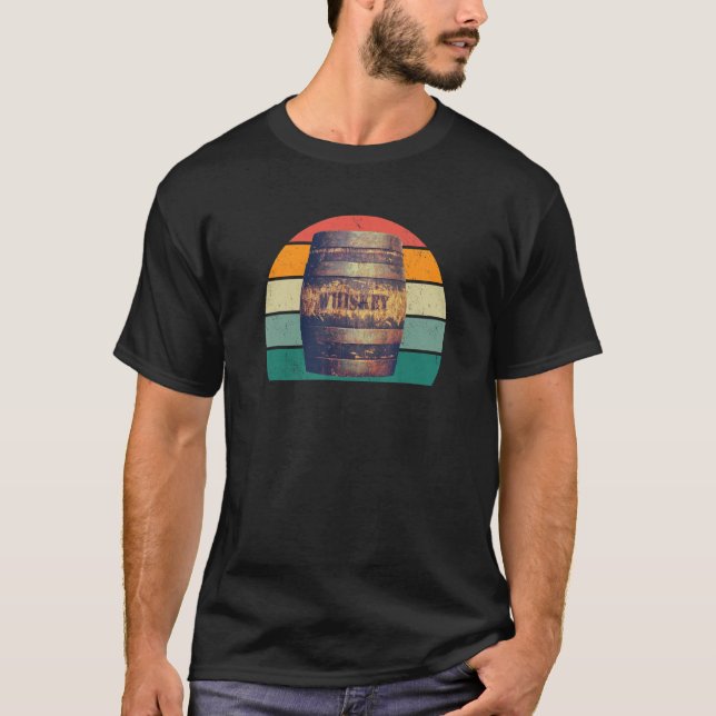 T-shirt whiskey verre scotland baril keg barils alcool (Devant)