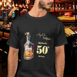 T-shirt Whisky d'anniversaire 50 ans pour homme Vieilli à