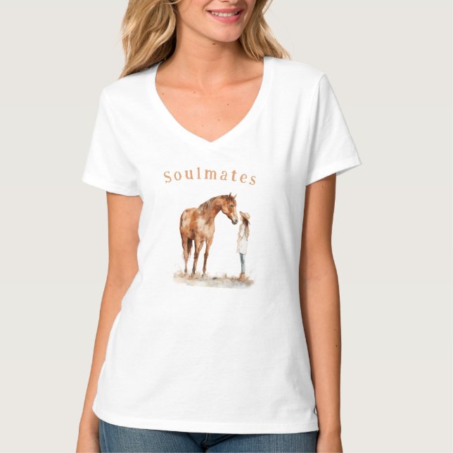 T-shirt Whispered Bond: Horse and Rider (Devant)