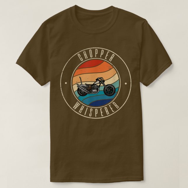 T-shirt Whisperer de motocyclette à hélico (Design devant)