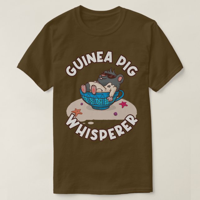 T-shirt Whisperer de porc de Guinée Premium 2482 (Design devant)