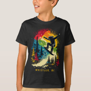 T-shirt Whistler Bc Canada Snowboardeur Planche à Neige St