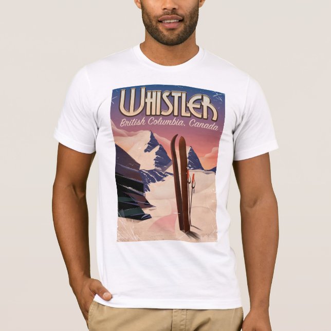 T-shirt Whistler, Vancouver, Colombie-Britannique Affiche  (Devant)