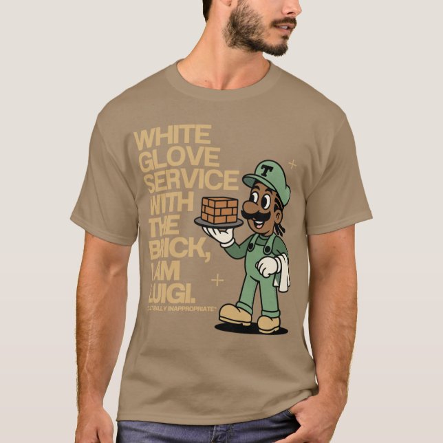 T-shirt White Glove Brick Service Design Clipse Inspired H (Devant)
