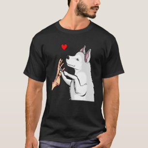 T-shirt White Husky Love Cute Chien Maman Filles Femmes