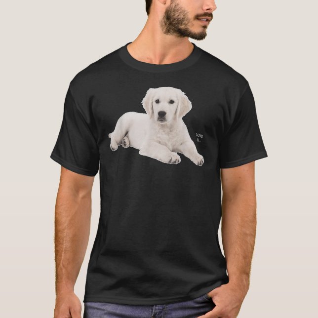 T-shirt White Labrador Retriever Yellow Love Lab Maman (Devant)
