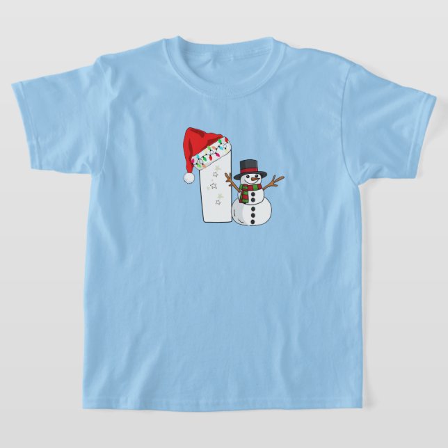 T-shirt White letter I christmas gift  (Poser)