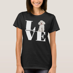 T-shirt White Poodle Lover