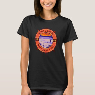 T-shirt White Sands National Park Retro Compass Emblem