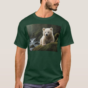 T-shirt White Spirit Bear Cub Wildlife Art