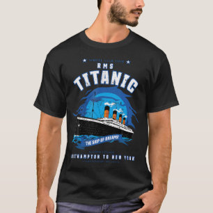 T-shirt White Star Line Rms Titanic Le Bateau De Dreams Gi