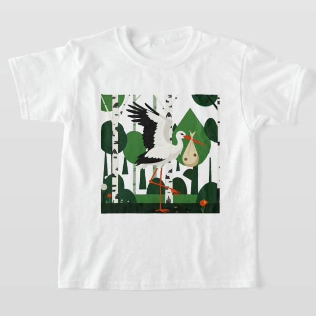 T-shirt White stork (Poser)