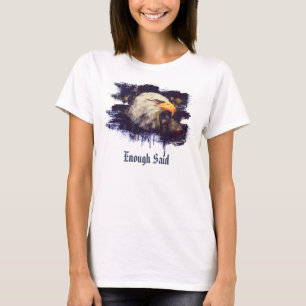 T-shirt *~* White USA Patriotic American Modern Eagle Head